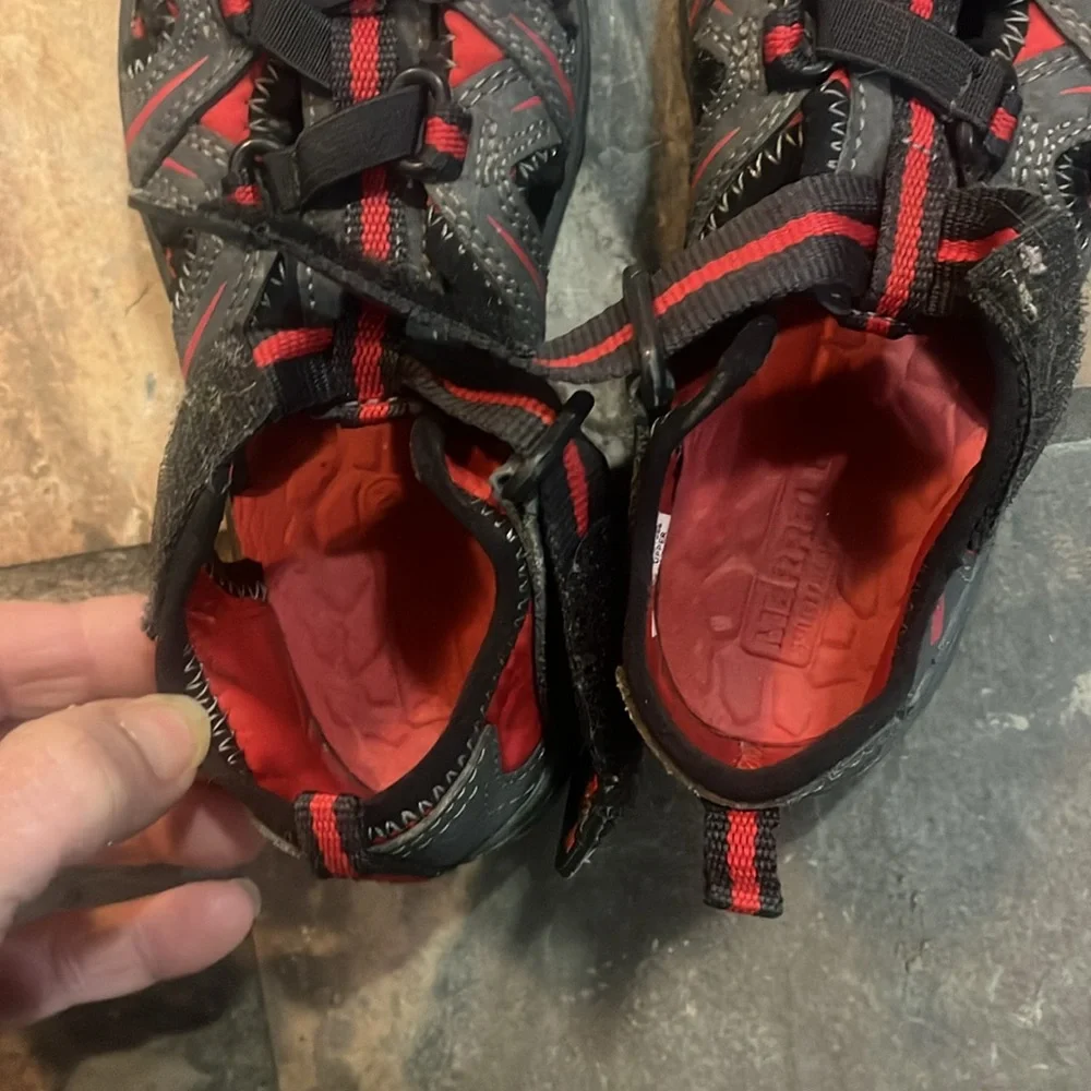 Merrell Kids Black and Red Water Shoes